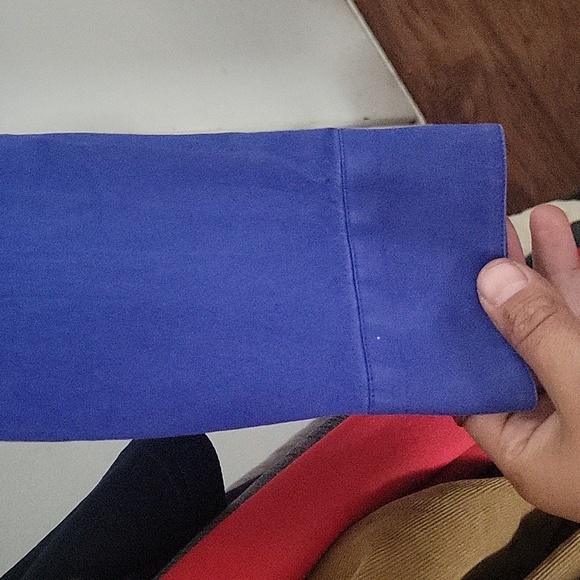 Prada Milano stretch cotton dress shirt color blue size 43/17 - Picture 2 of 14